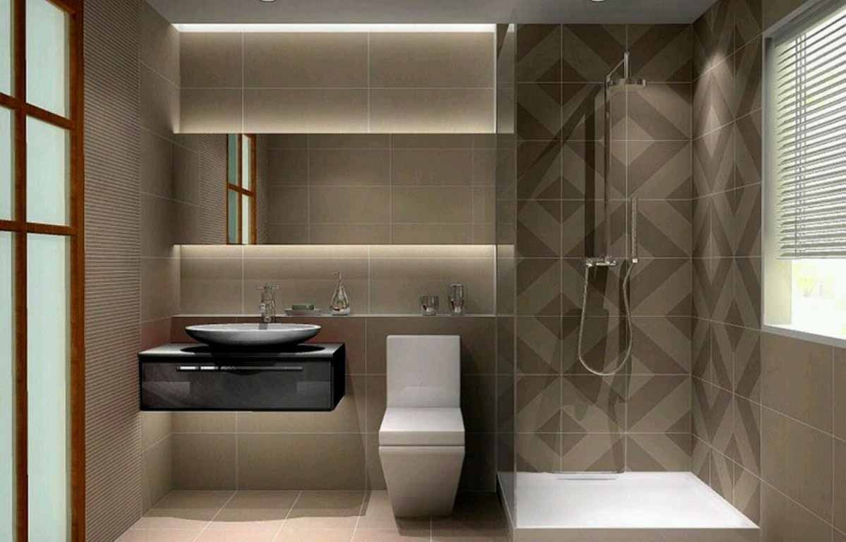 Modern bathroom for small space